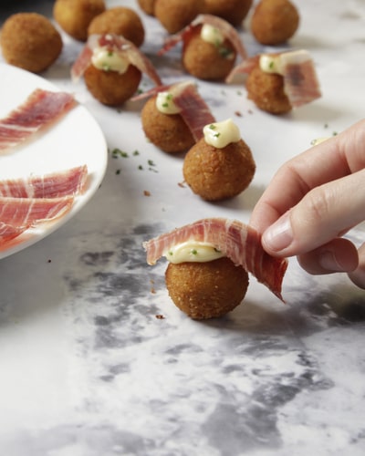 croquetas de jamón serrano blanco colima