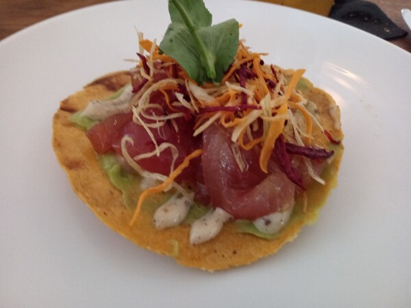 tostada de atùn blanco colima